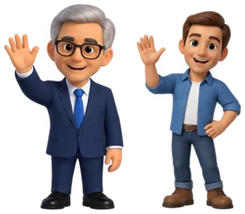 Sven ja Madis lehvitavad · Sven and Madis waving